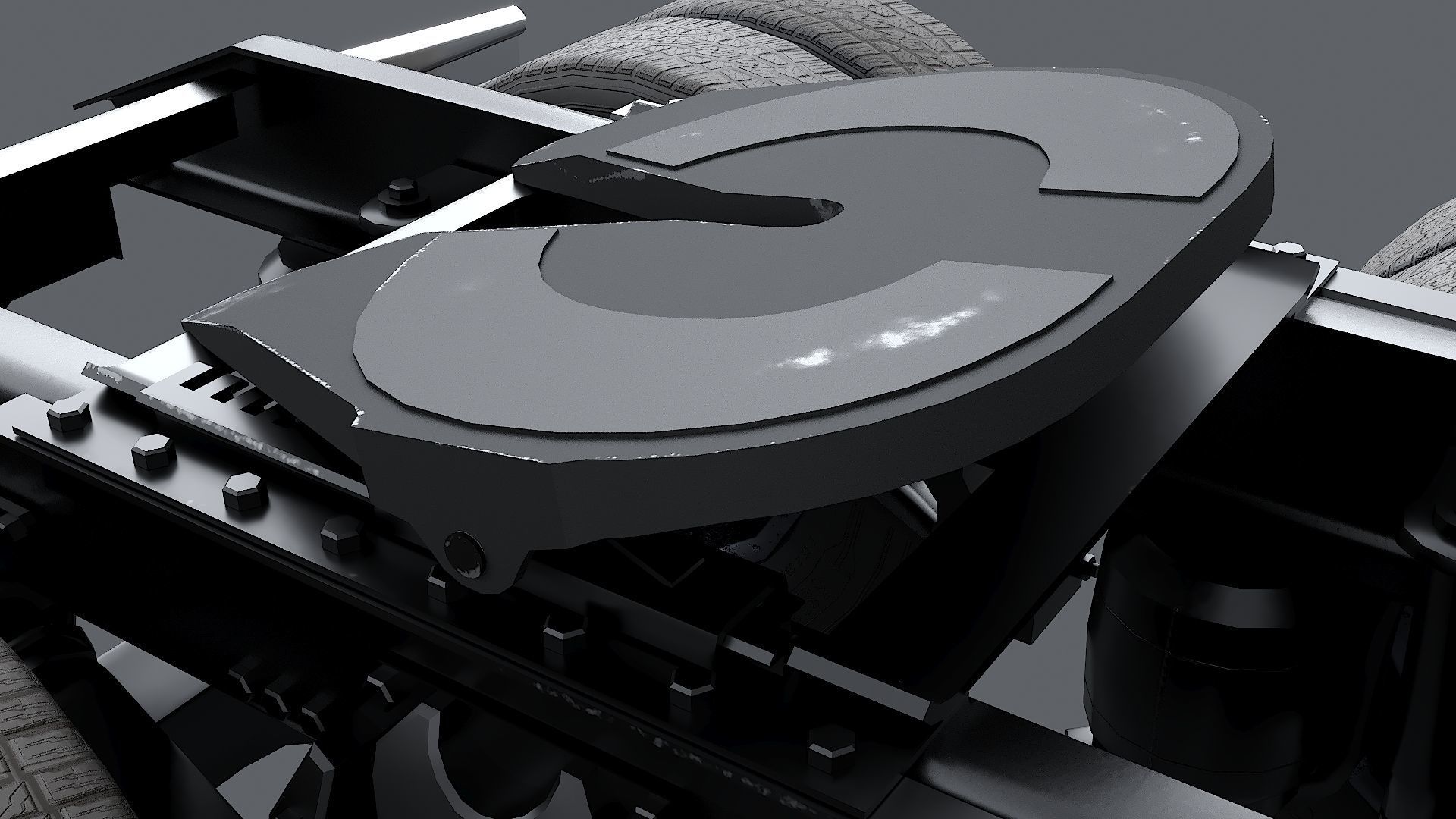 Kenworth T680 with detailed interior Low-poly 3D model_26