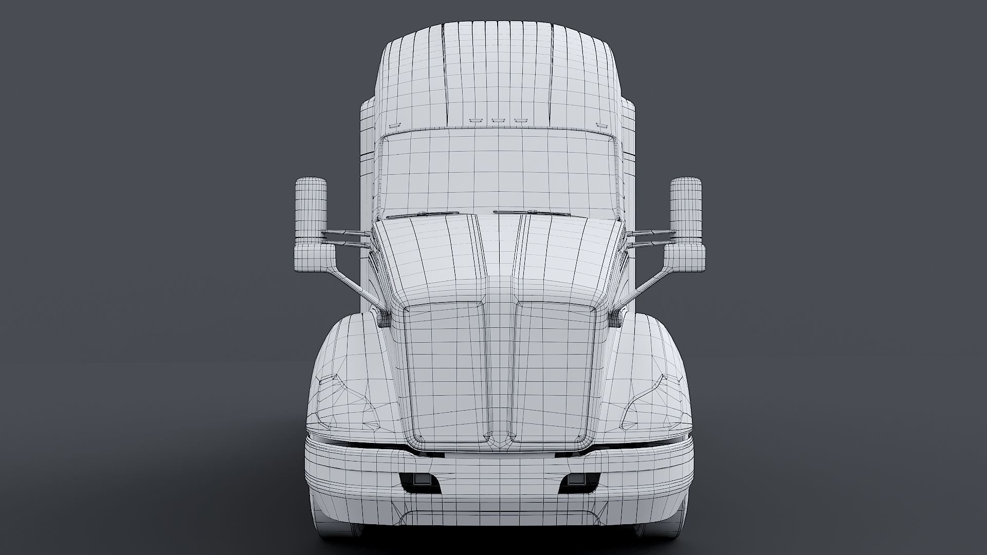 Kenworth T680 with detailed interior Low-poly 3D model_36