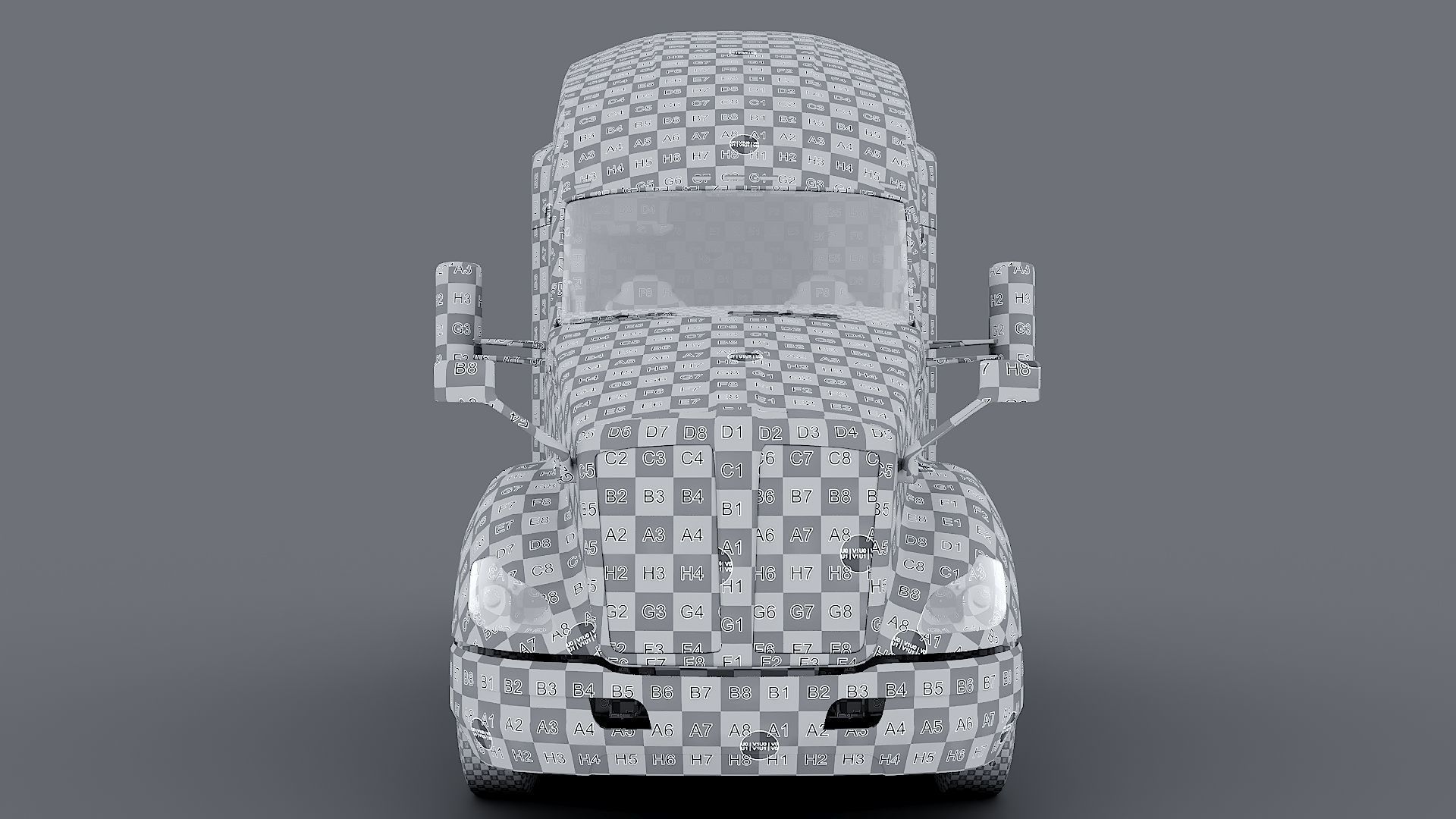 Kenworth T680 with detailed interior Low-poly 3D model_43