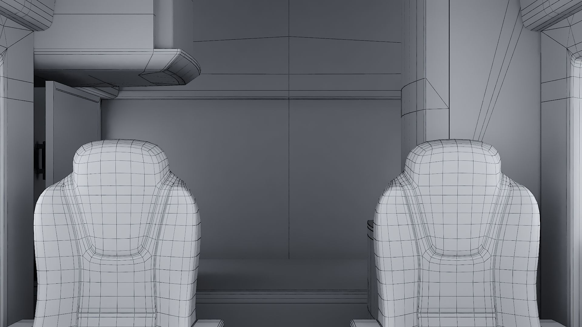 Kenworth T680 with detailed interior Low-poly 3D model_41