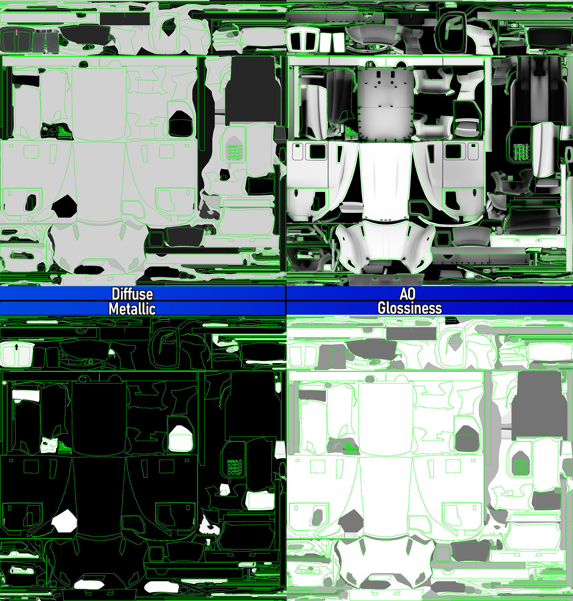 Kenworth T680 with detailed interior Low-poly 3D model_50