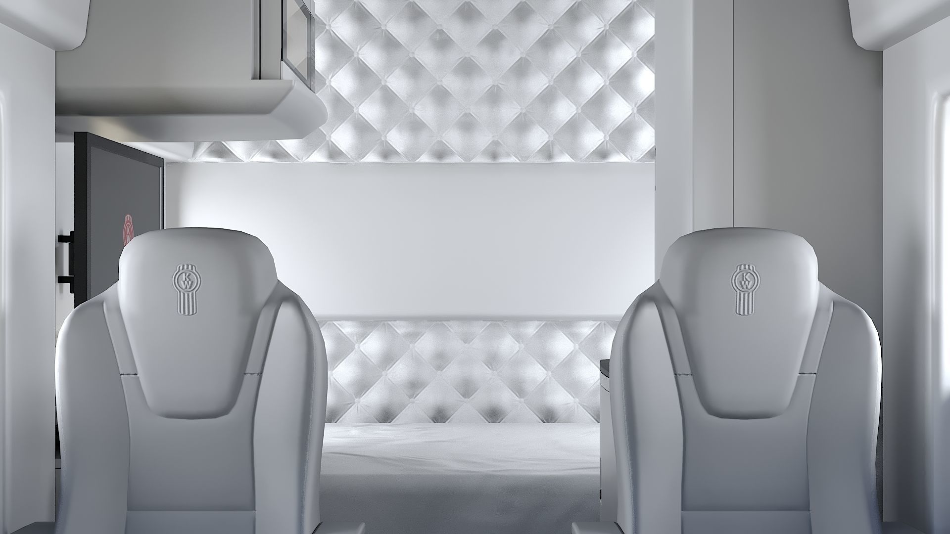 Kenworth T680 with detailed interior Low-poly 3D model_15