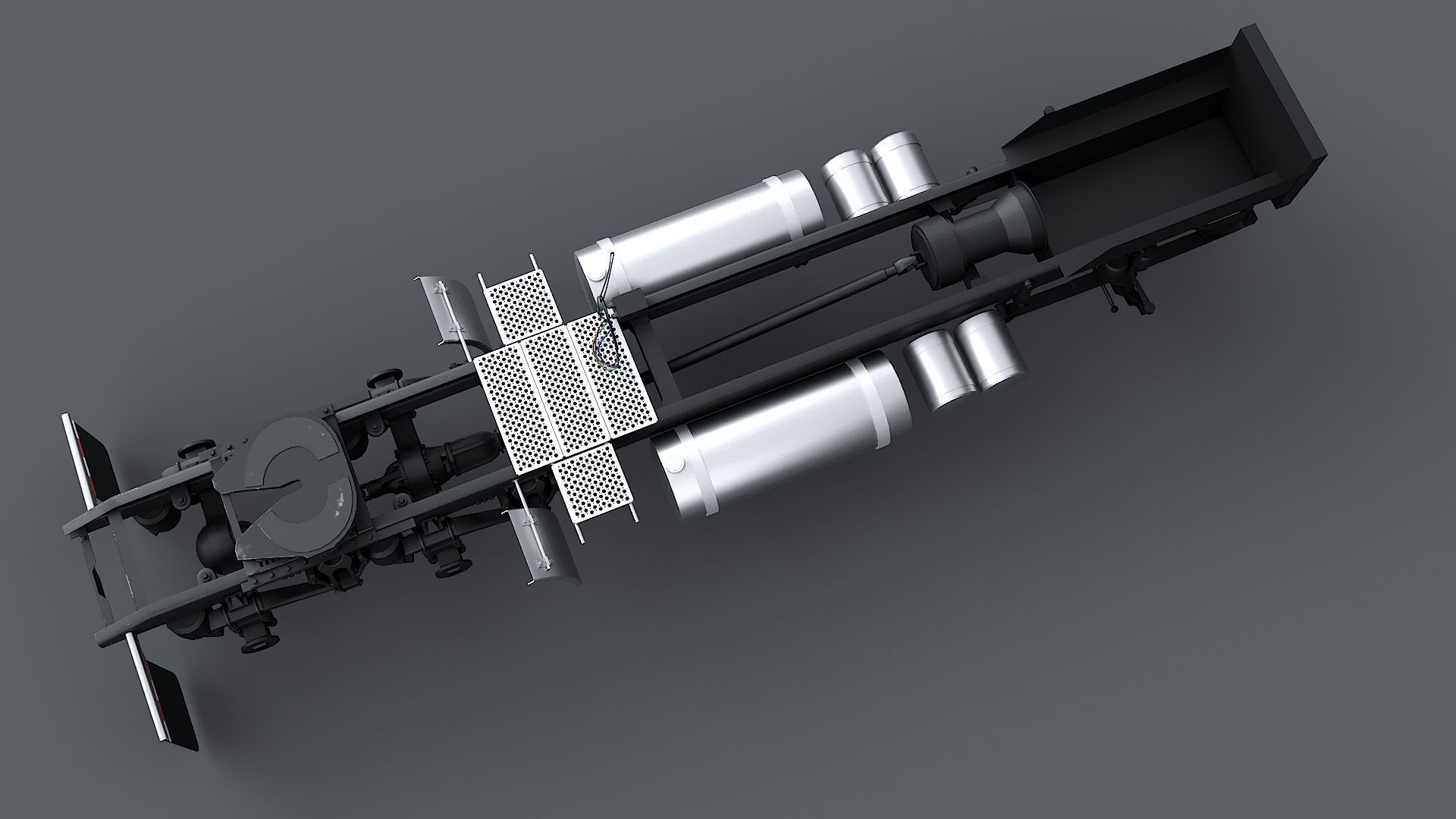 Kenworth T680 with detailed interior Low-poly 3D model_27