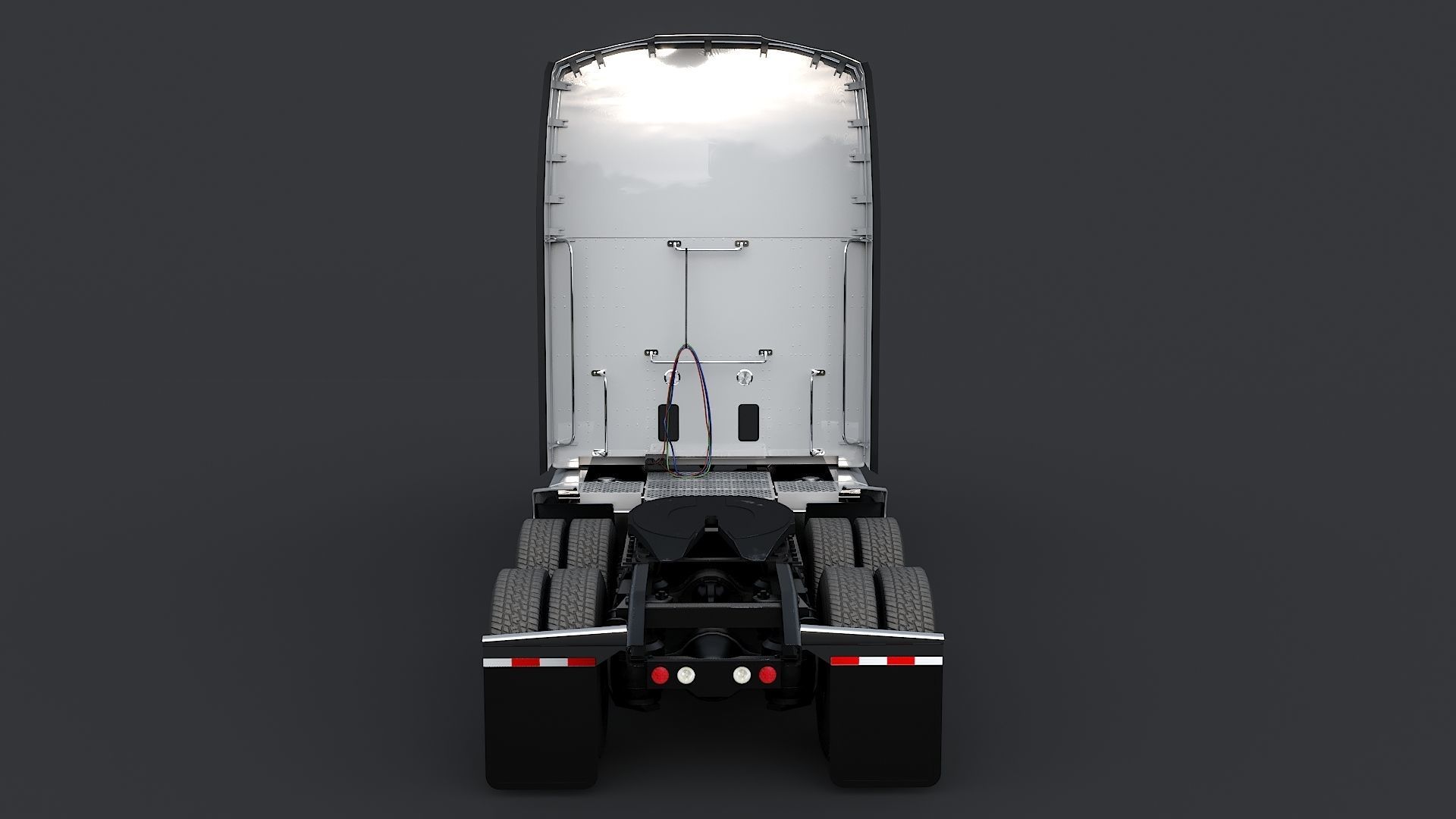 Kenworth T680 with detailed interior Low-poly 3D model_10