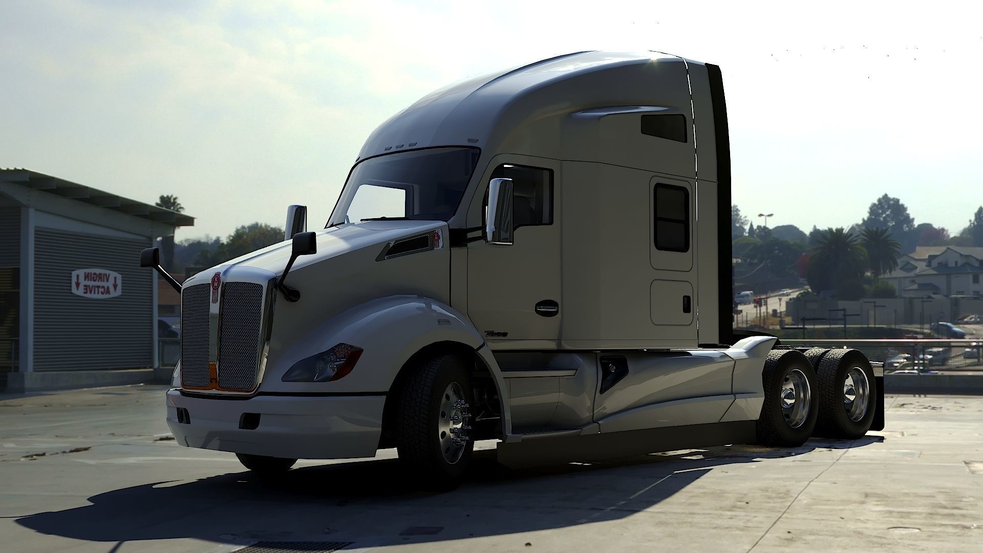 Kenworth T680 with detailed interior Low-poly 3D model_28
