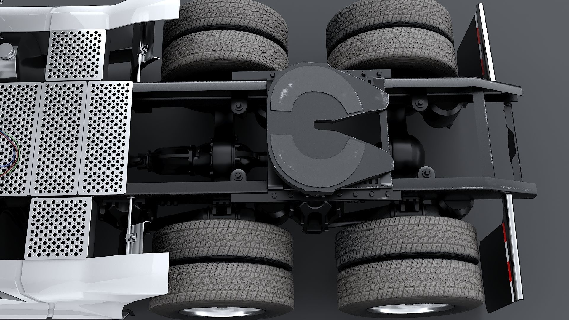 Kenworth T680 with detailed interior Low-poly 3D model_17