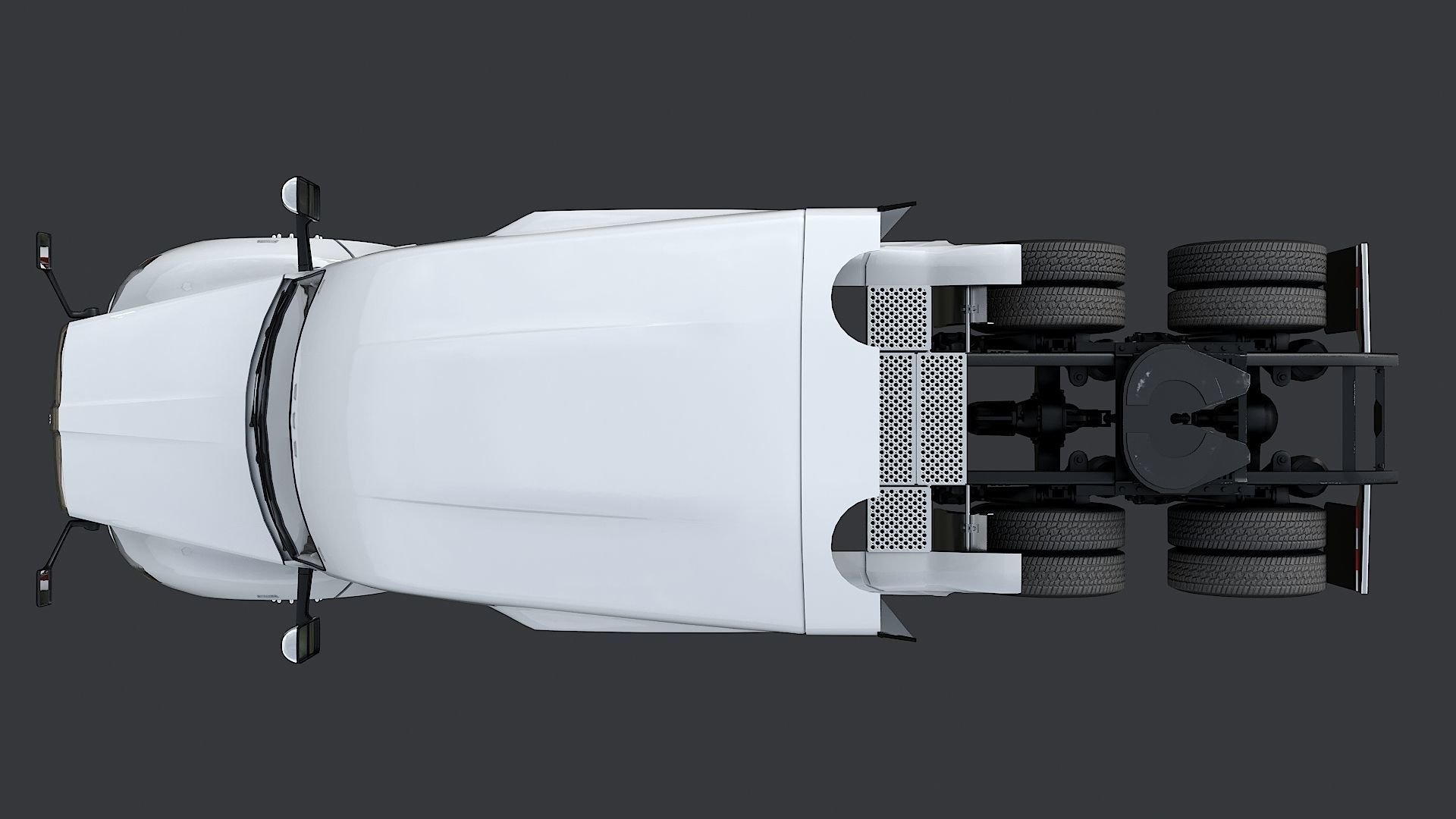 Kenworth T680 with detailed interior Low-poly 3D model_25