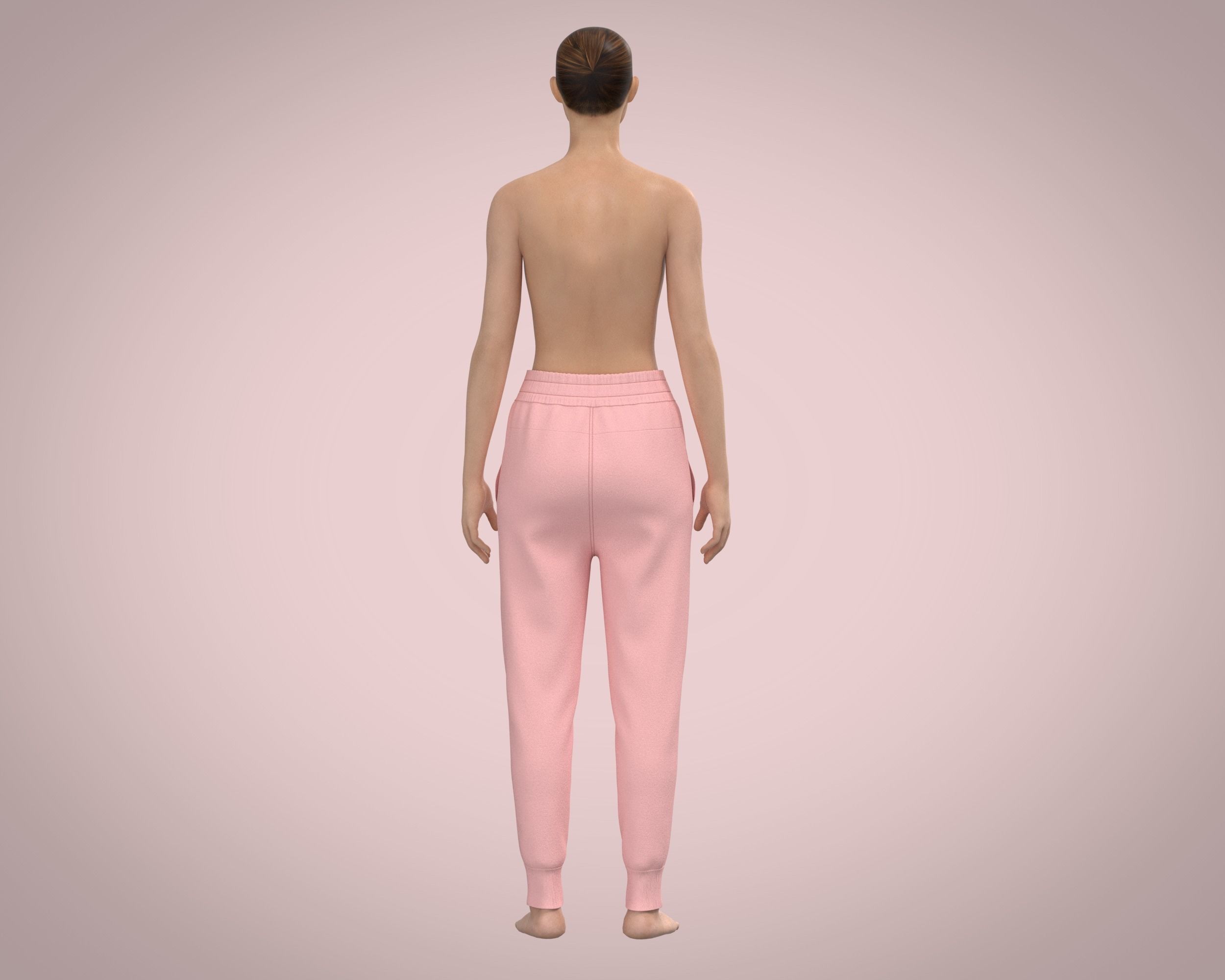 Ladies Hoodie with Jogger 3D model_10