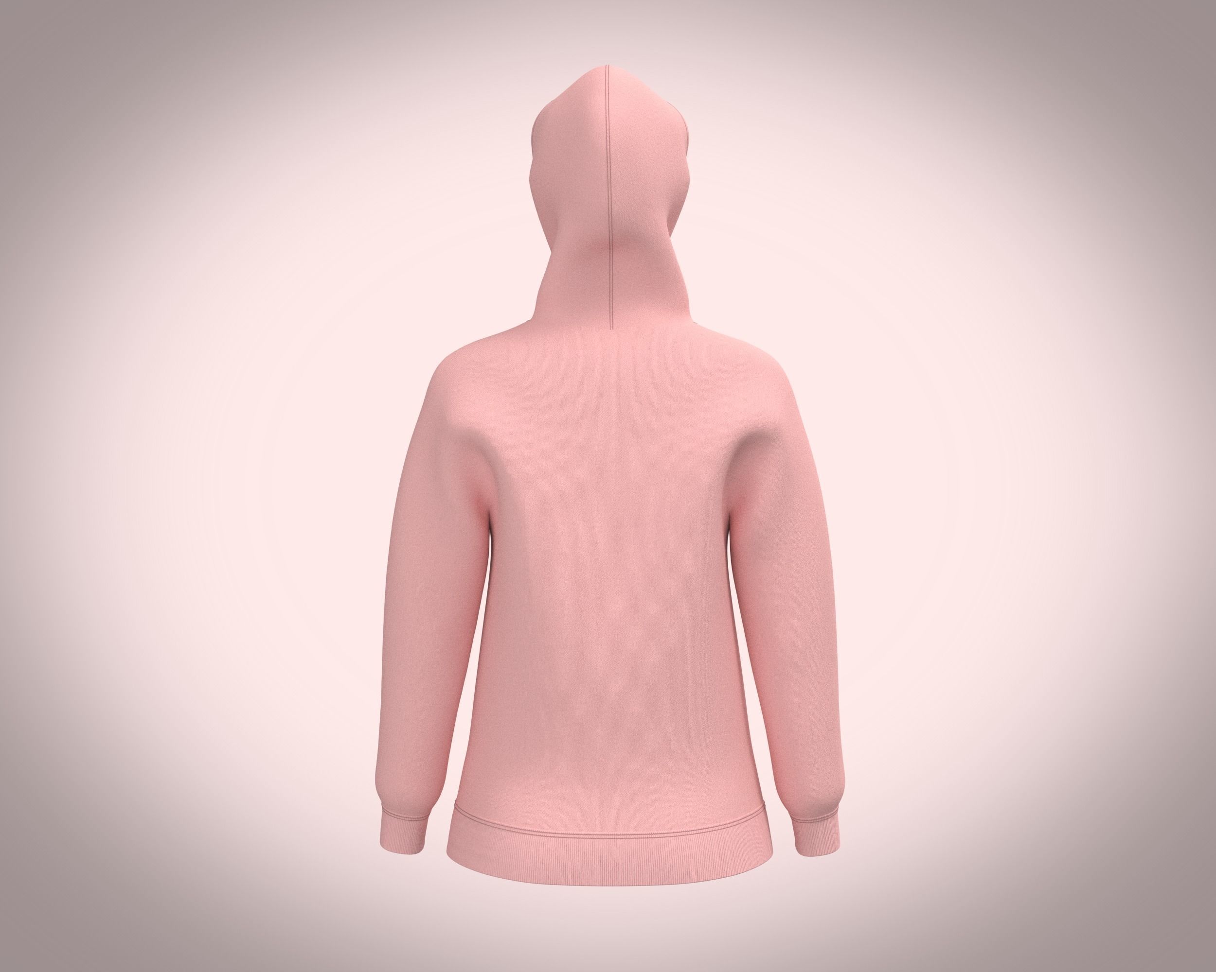 Ladies Hoodie with Jogger 3D model_3