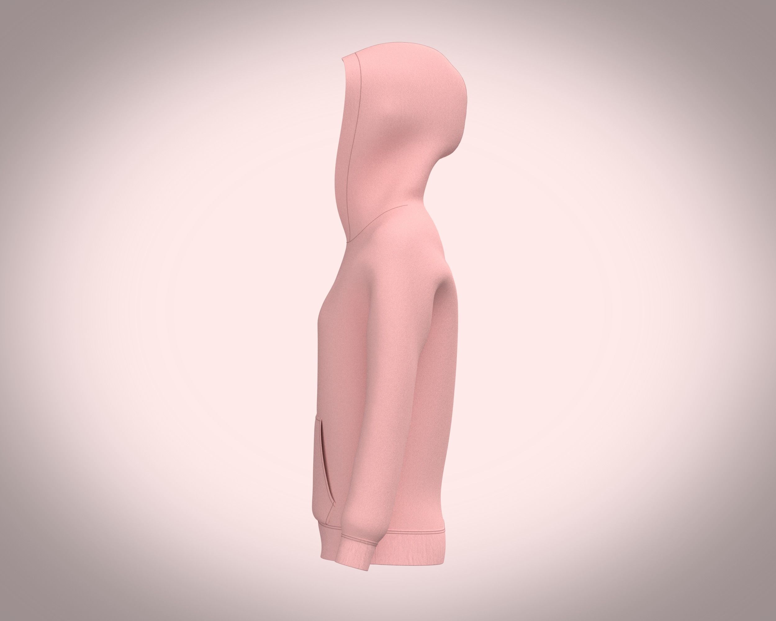 Ladies Hoodie with Jogger 3D model_4