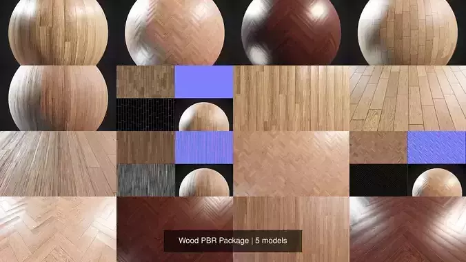 Wood PBR Package Texture