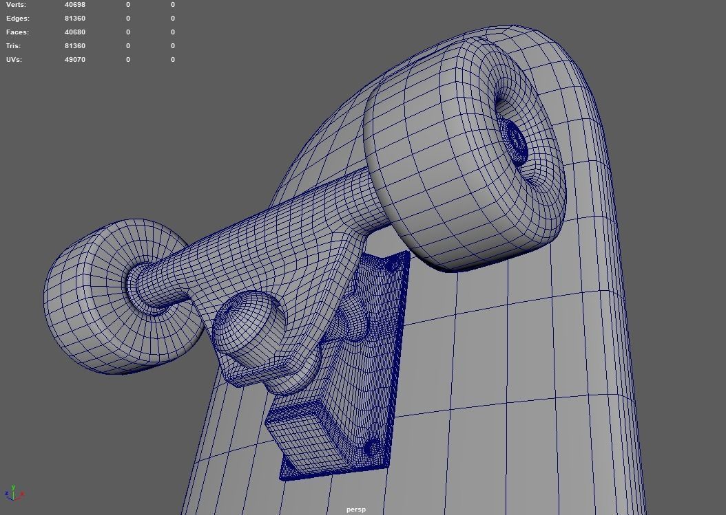 Skate skateboards Low-poly 3D model_13