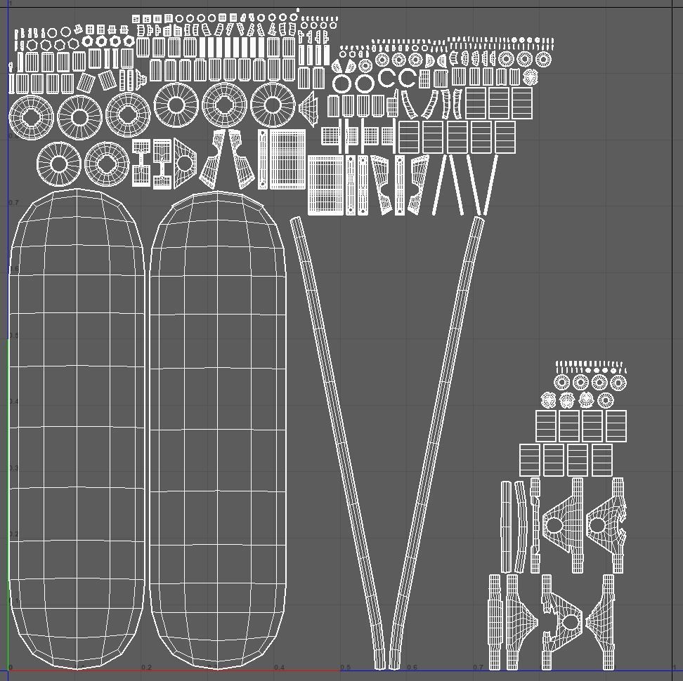 Skate skateboards Low-poly 3D model_7
