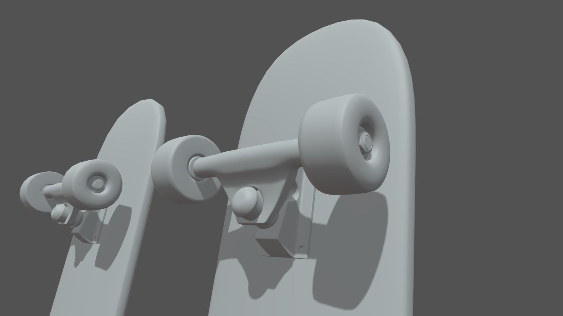 Skate skateboards Low-poly 3D model_5