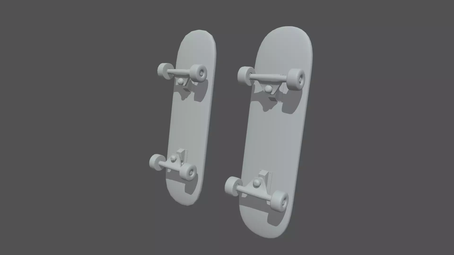 Skate skateboards Low-poly 3D model_0