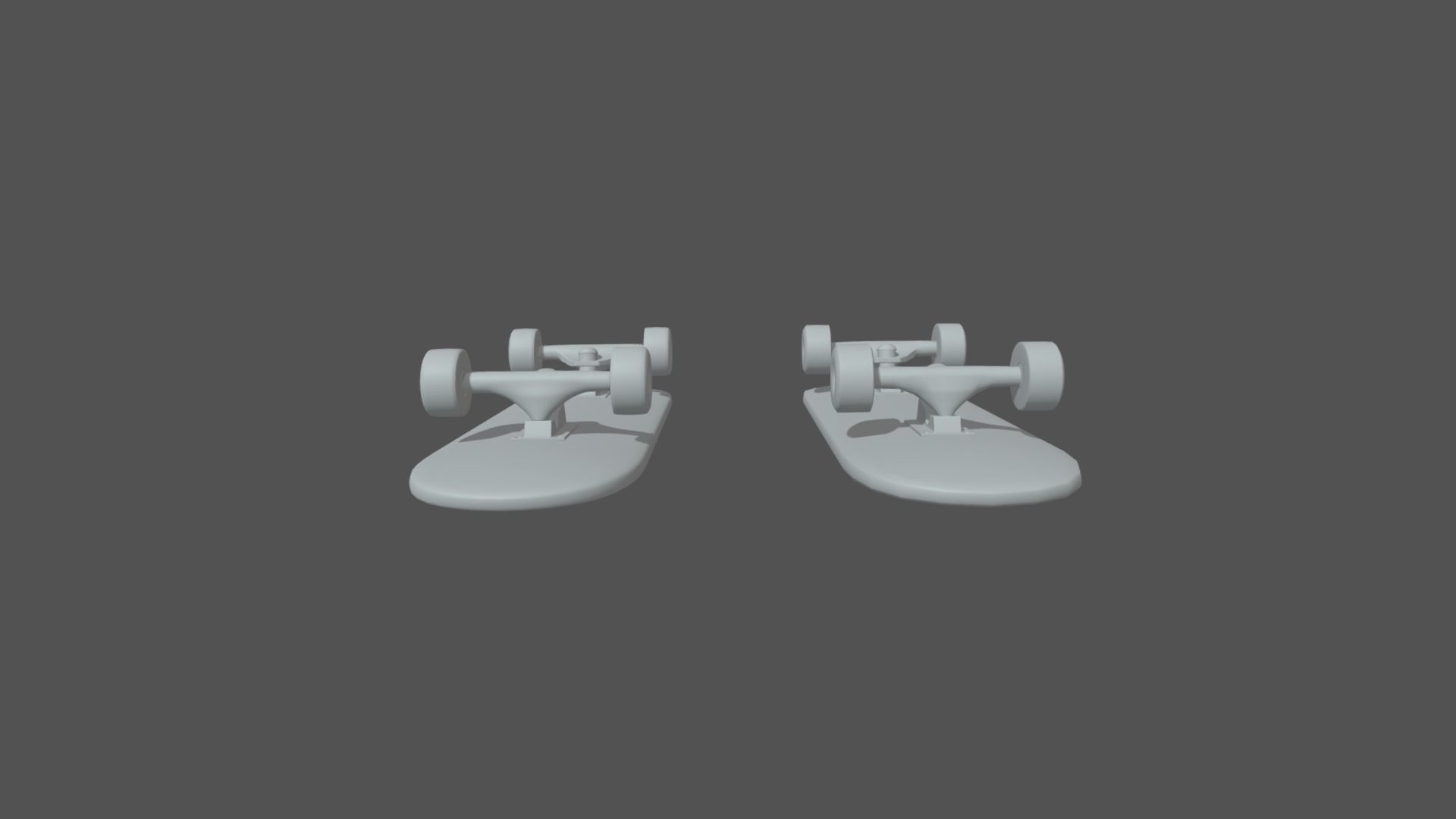 Skate skateboards Low-poly 3D model_2