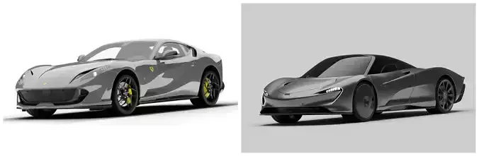 Mclaren Speedtail  Ferrari 812 Superfast 3D Model Collection