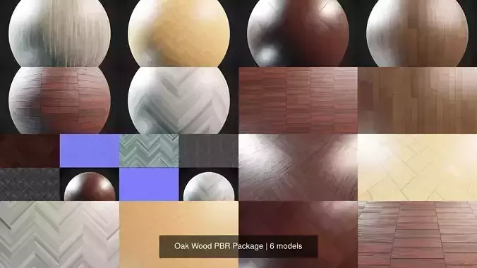 Oak Wood PBR Package Texture