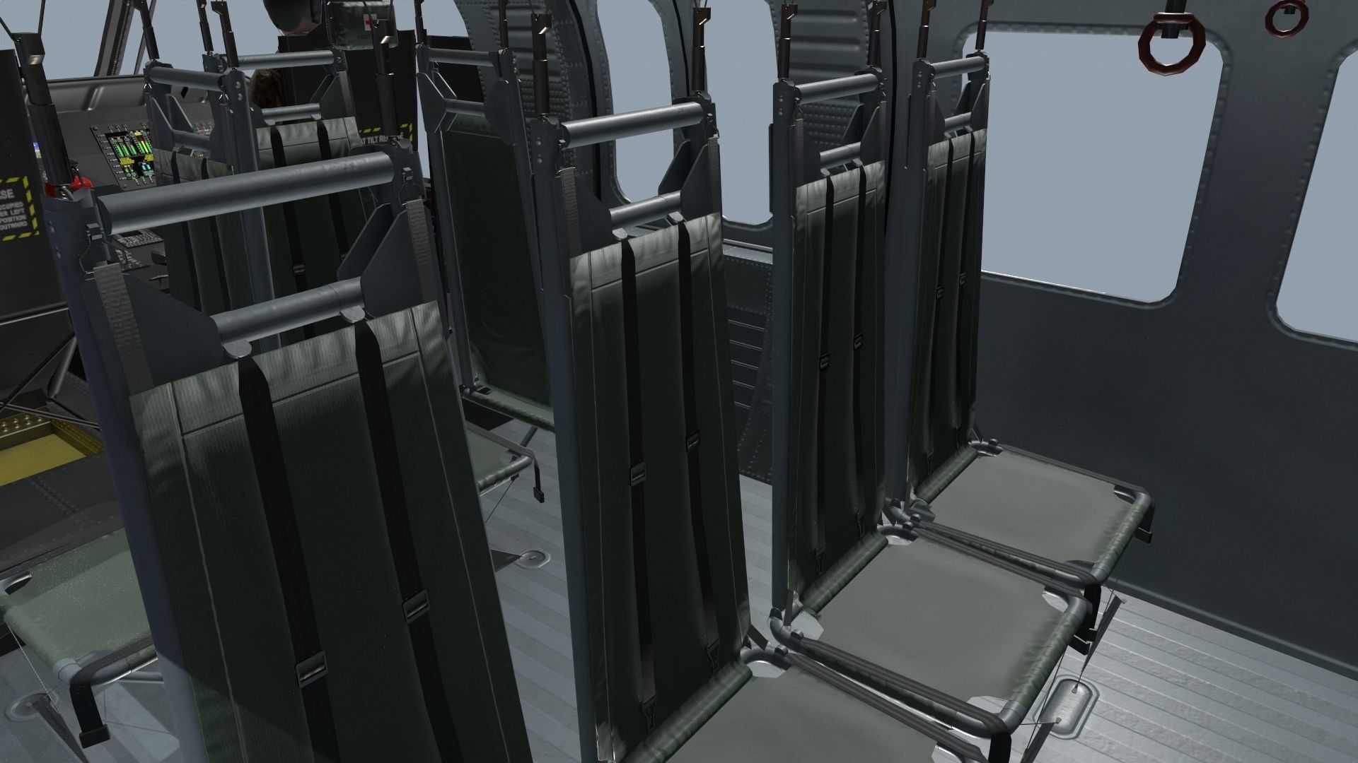 UH-60 Black Hawk Australian Army Complex Animation Low-poly 3D model_19