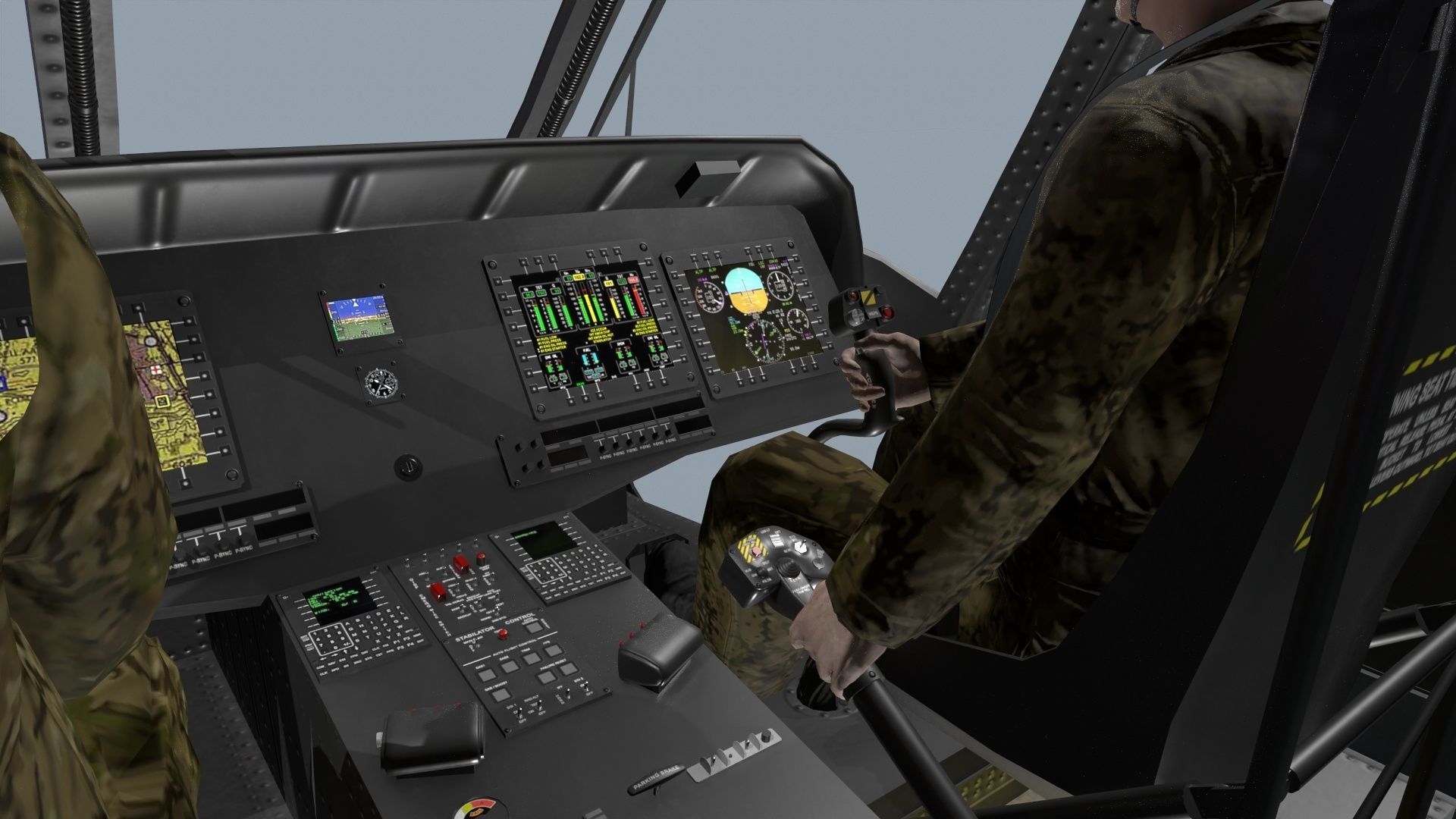 UH-60 Black Hawk Australian Army Complex Animation Low-poly 3D model_21