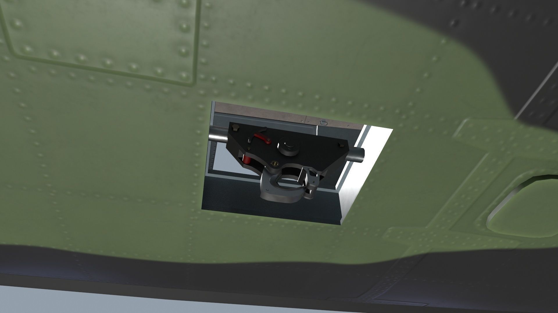 UH-60 Black Hawk Australian Army Complex Animation Low-poly 3D model_24