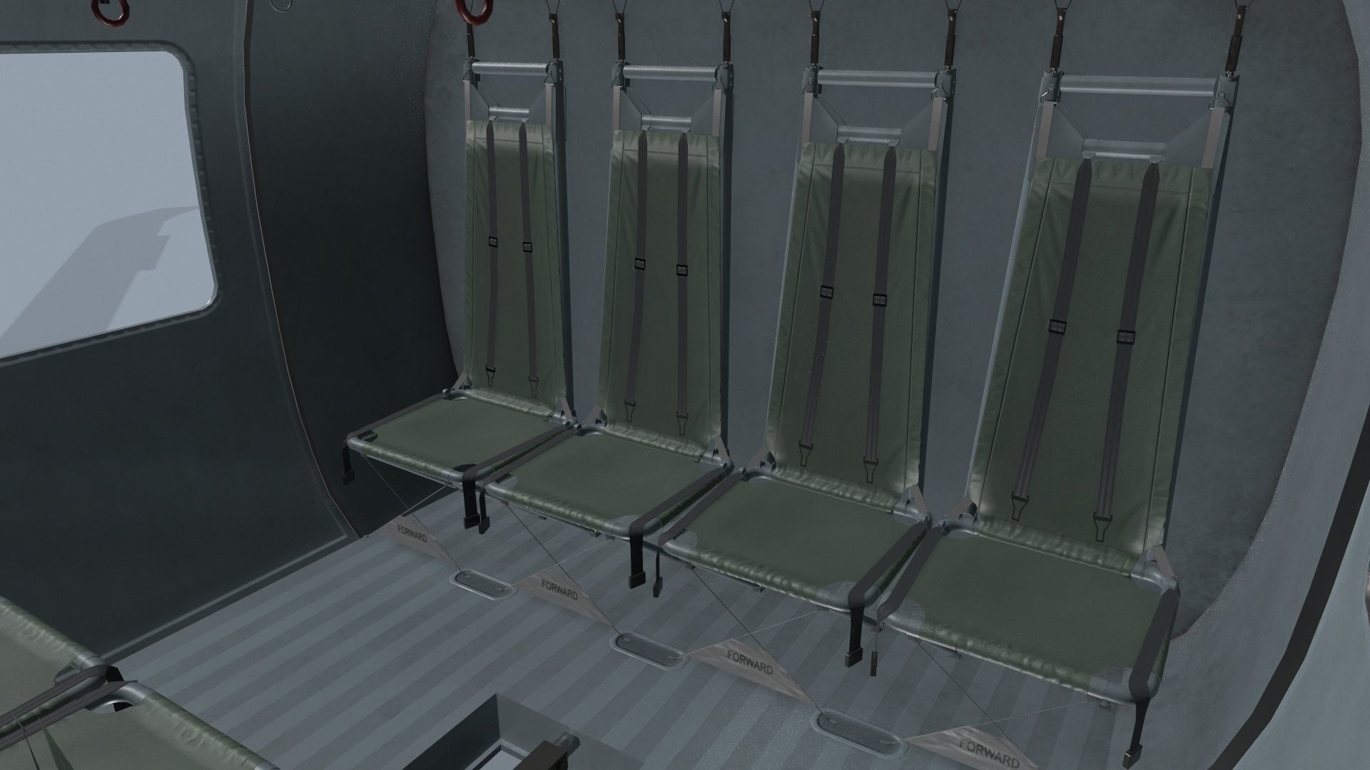 UH-60 Black Hawk Australian Army Complex Animation Low-poly 3D model_23