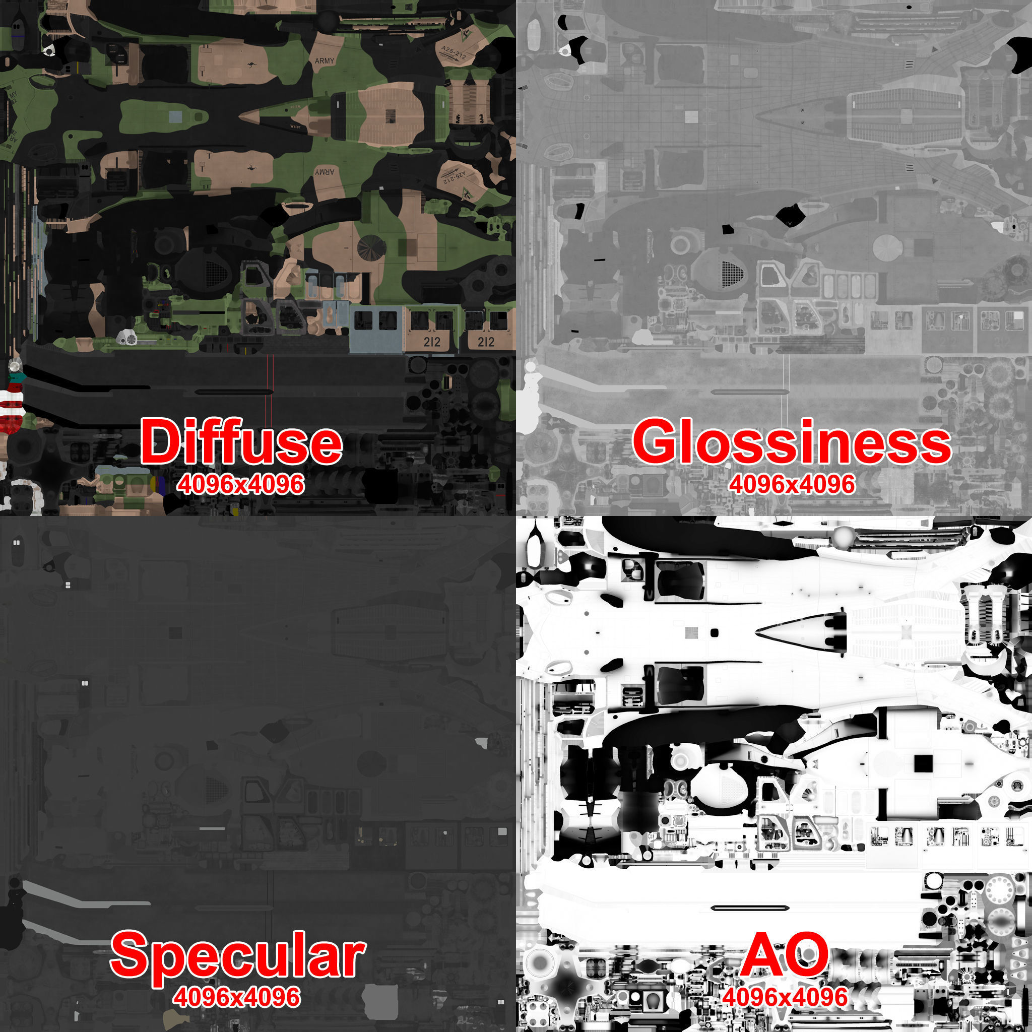 UH-60 Black Hawk Australian Army Complex Animation Low-poly 3D model_34