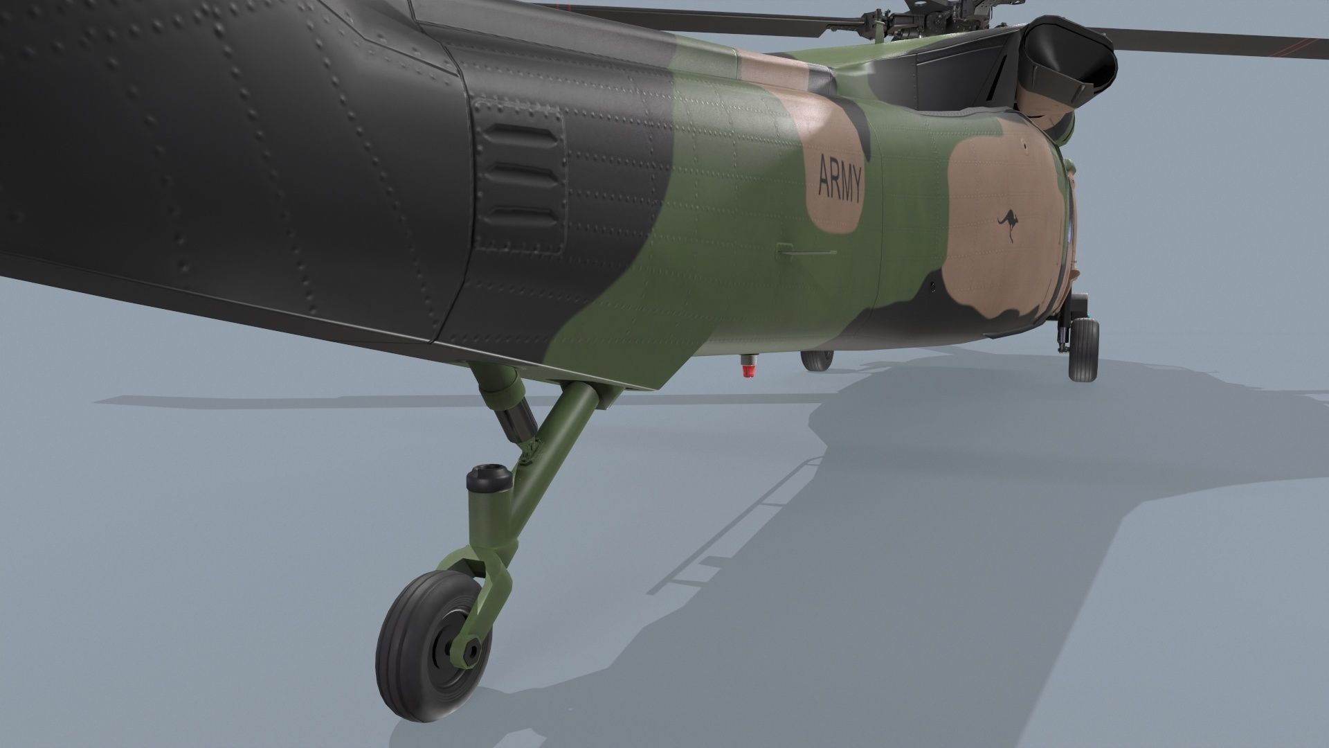 UH-60 Black Hawk Australian Army Complex Animation Low-poly 3D model_16