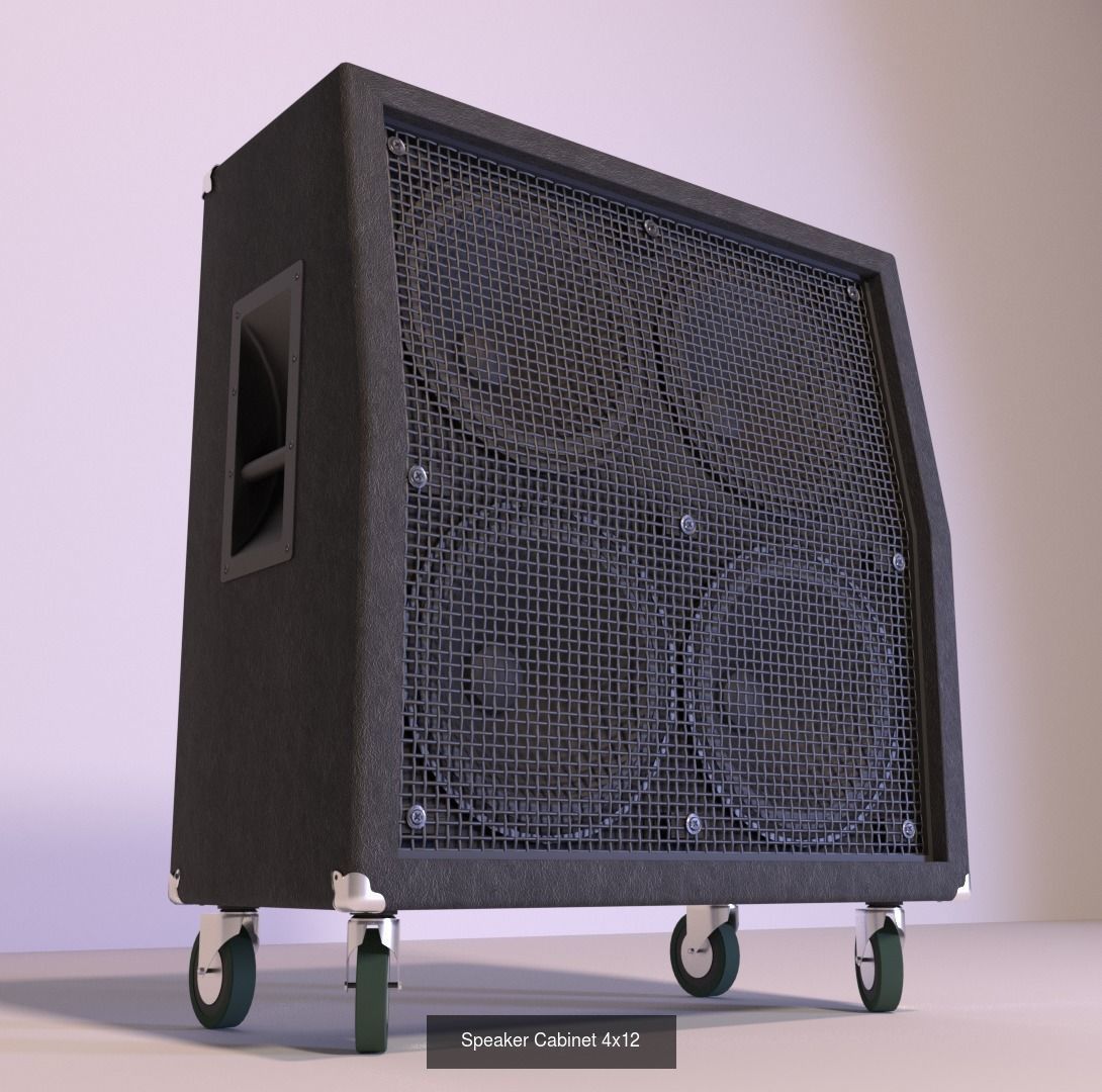 Electric Guitar stomp and amplifier 3D Model Collection_4