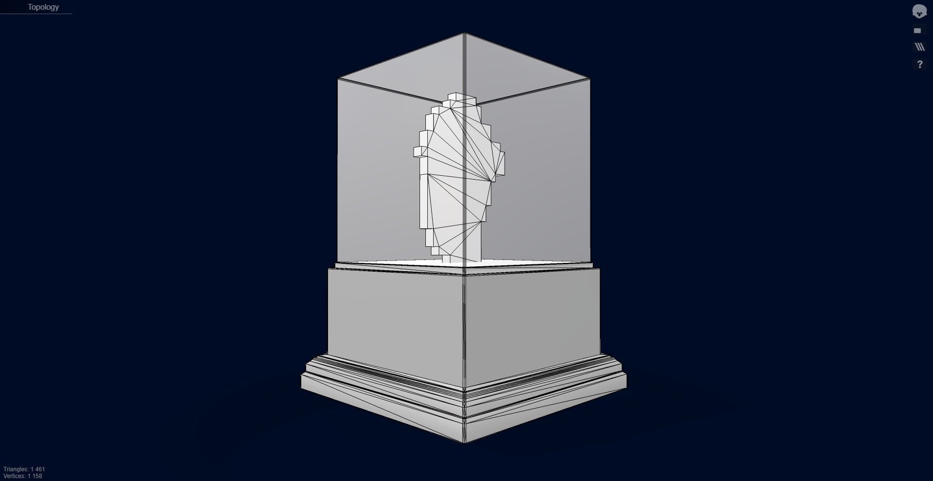 Gold Punk Santa Low-poly 3D model_15