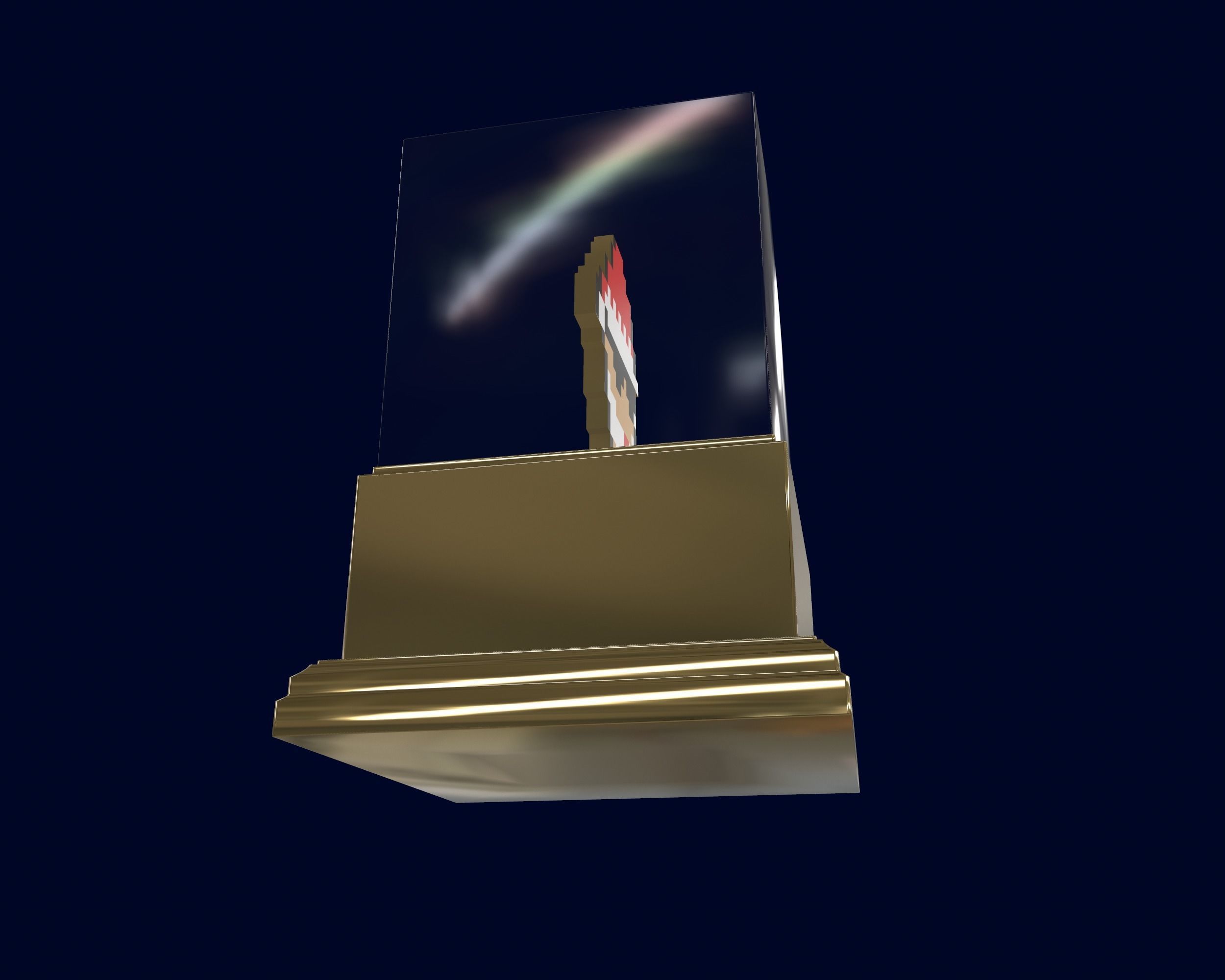 Gold Punk Santa Low-poly 3D model_13