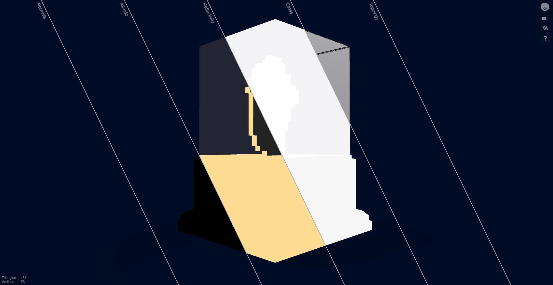 Gold Punk Santa Low-poly 3D model_14