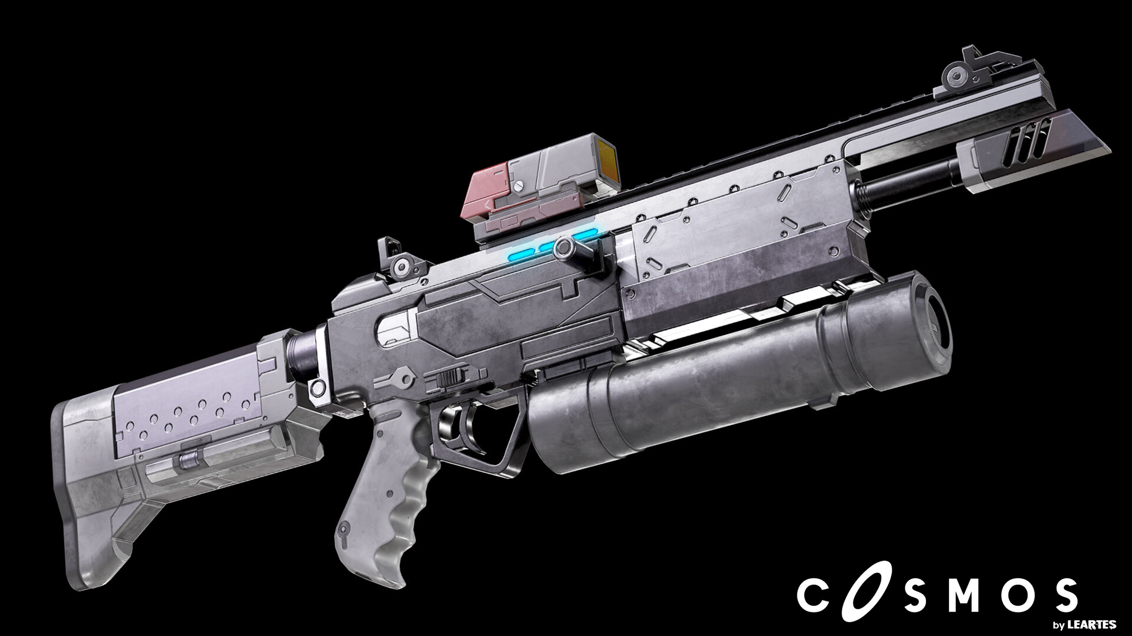 Cyberpunk AR-Shark Low-poly 3D model_2