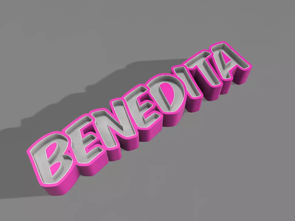 Nameled Benedita 3D print model_0