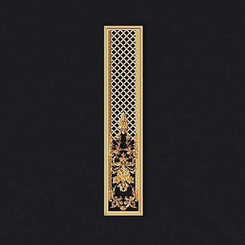 dekor ornate gold letter 3D model
