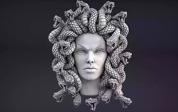 High Detailed Medusa Head 3D print model