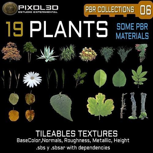 PLANTS 19 some PBR Tileable Textures  Texture