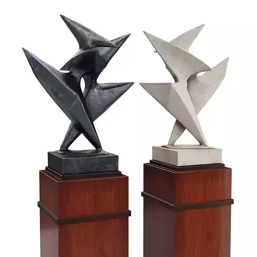 Sharp figure abstract sculpture