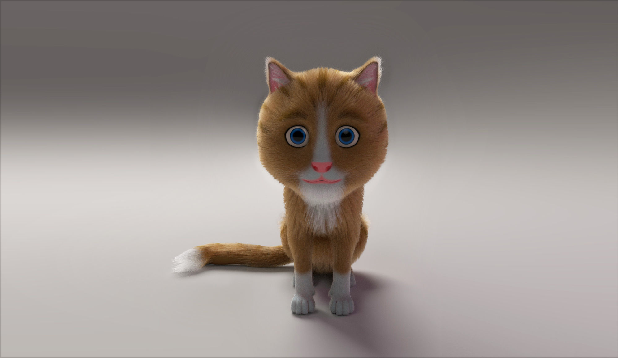 Cartoon Cat 3D model_3