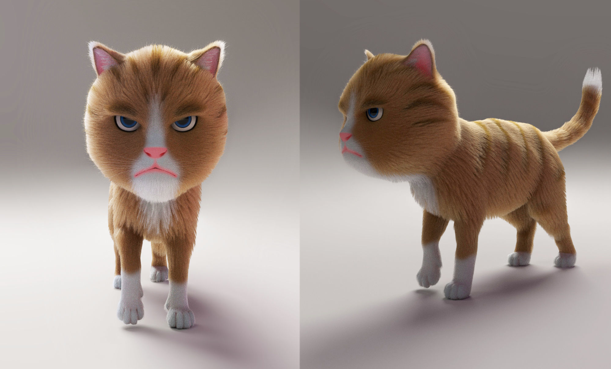 Cartoon Cat 3D model_6