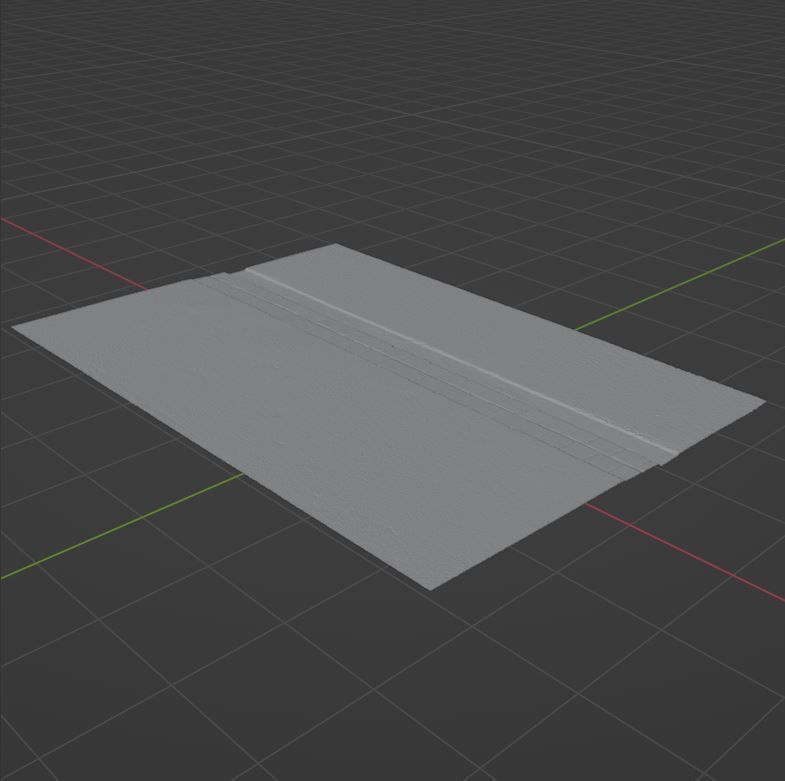 Sidewalk 1 road with line 3D model_12