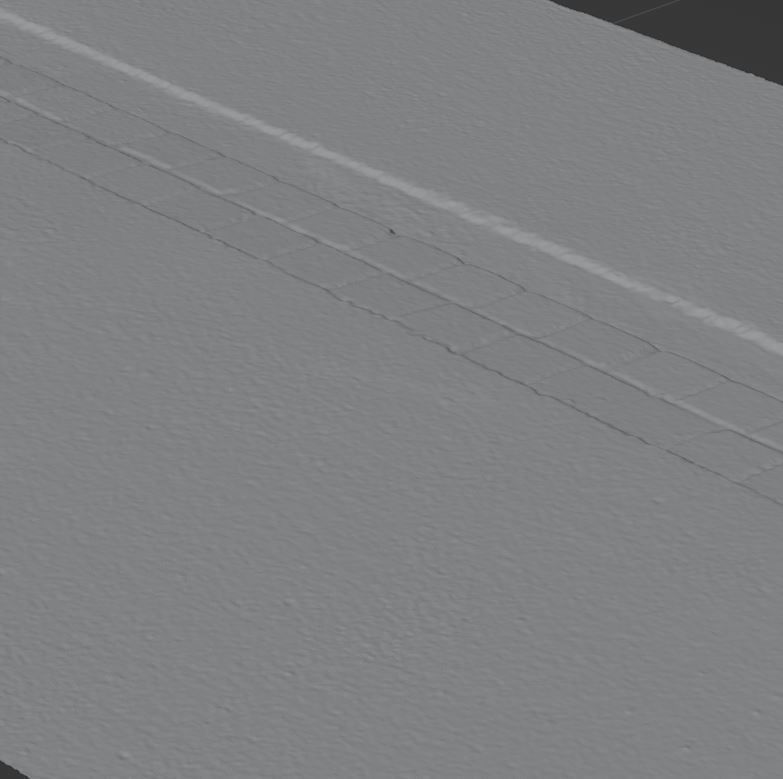 Sidewalk 1 road with line 3D model_16