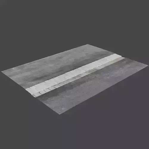 Sidewalk 1 road with line 3D model