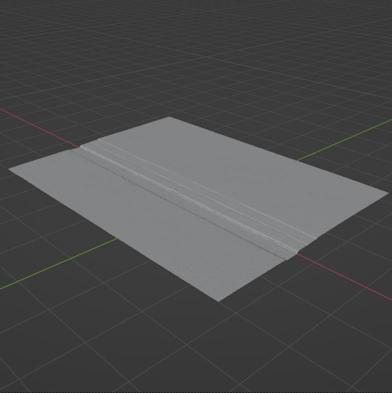 Sidewalk 1 road with line 3D model_14