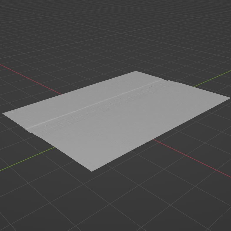 Sidewalk 1 road with line 3D model_21