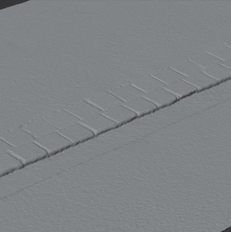 Sidewalk 1 road with line 3D model_15