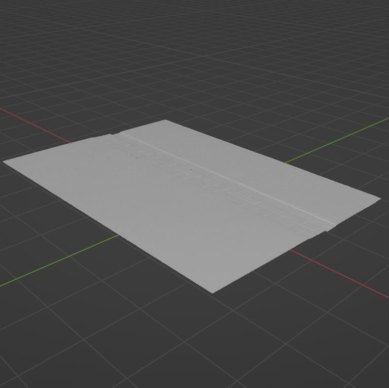 Sidewalk 1 road with line 3D model_20