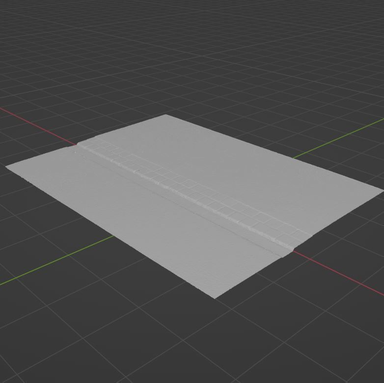 Sidewalk 1 road with line 3D model_22