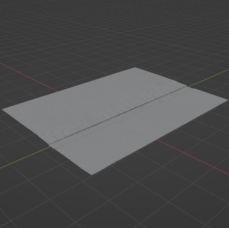 Sidewalk 1 road with line 3D model_11