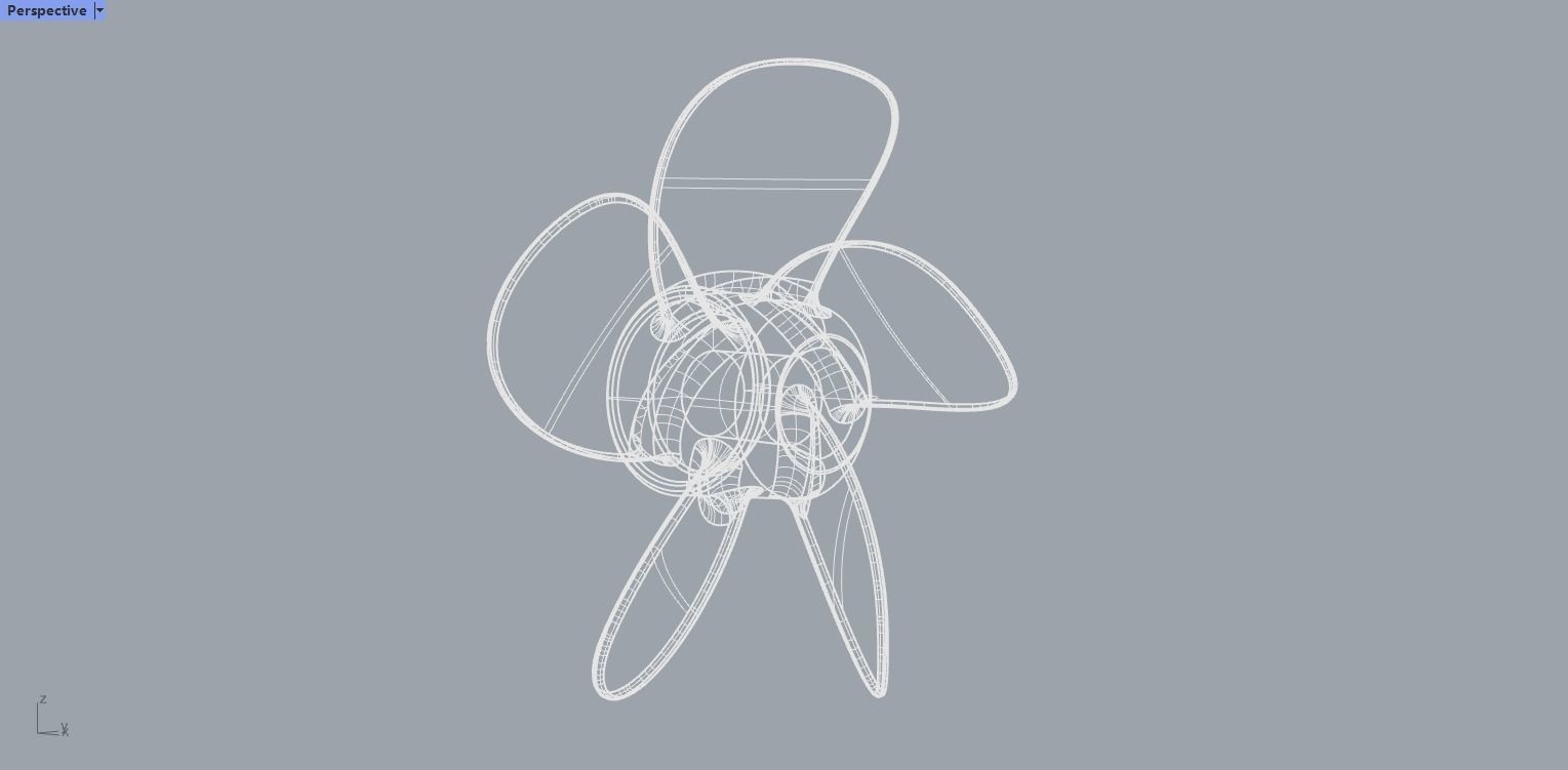 5 Blade Propeller 3D model_8